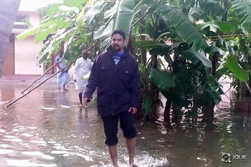 Celebs at Chennai Flood Relief Activities